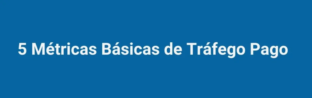 5 Métricas Básicas de Tráfego Pago